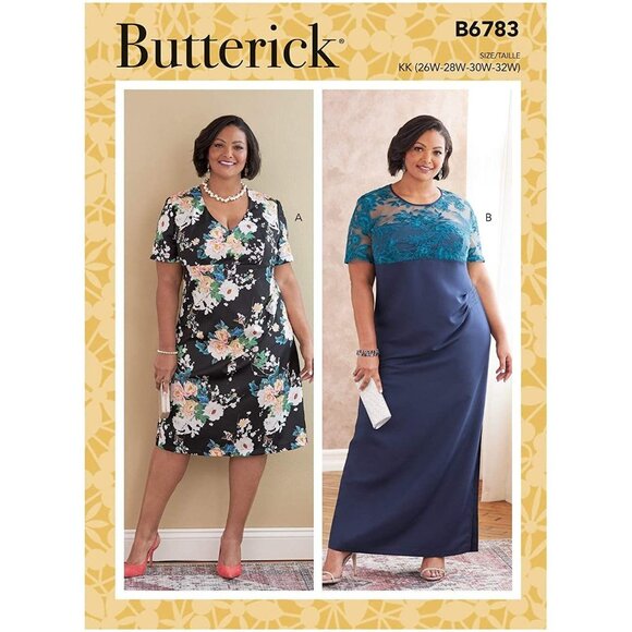 Butterick Sewing Pattern 6783 Womens Dress Size 26W-32W - Picture 1 of 3